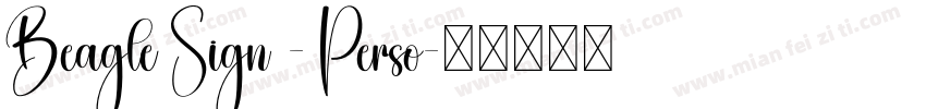 Beagle Sign - Perso字体转换